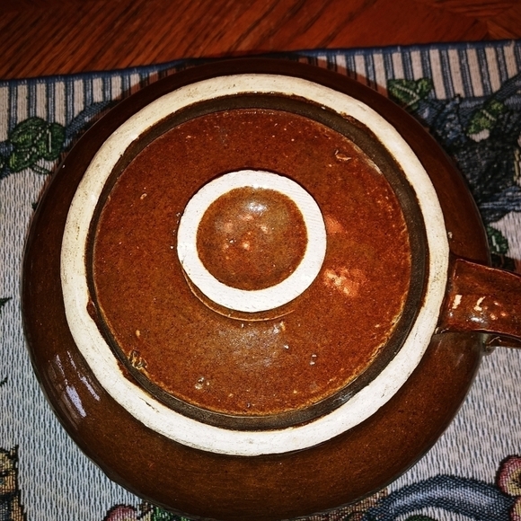 Antique Farm House Primitive Crock Bean Pot - Picture 3 of 7